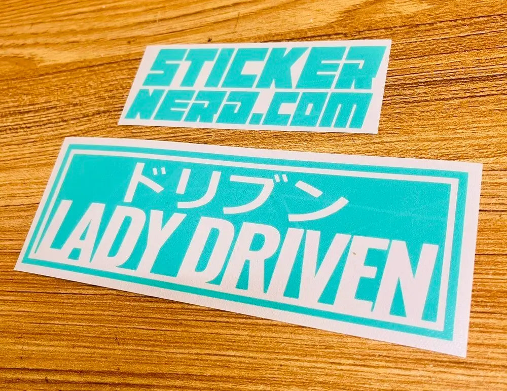 Lady Driven Sticker 