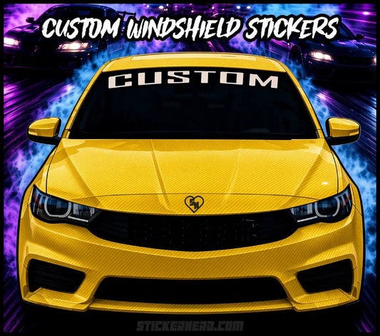 Large Custom Car Decals - Vinyl Custom Windshield Stickers