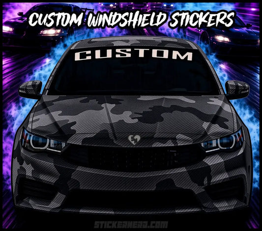 Large Custom Window Banners - Windshield Stickers For Cars And Trucks