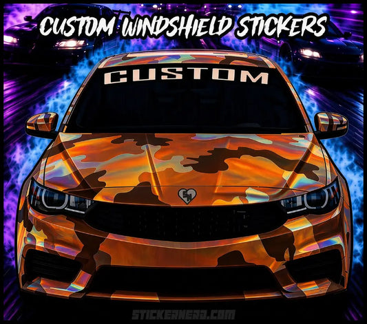 Large Custom Window Decals - Windshield Banners For Cars And Trucks