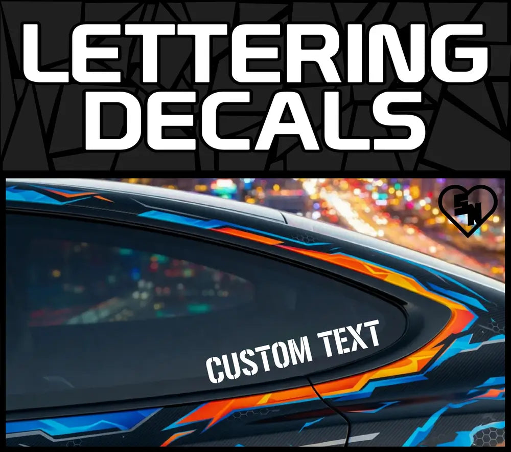 Lettering Decals - Vinyl Car Window Custom Stickers