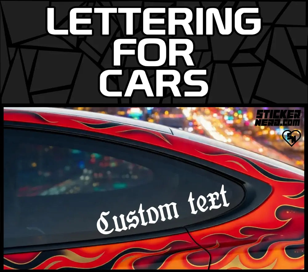 Lettering For Cars - Custom Stickers And Decals