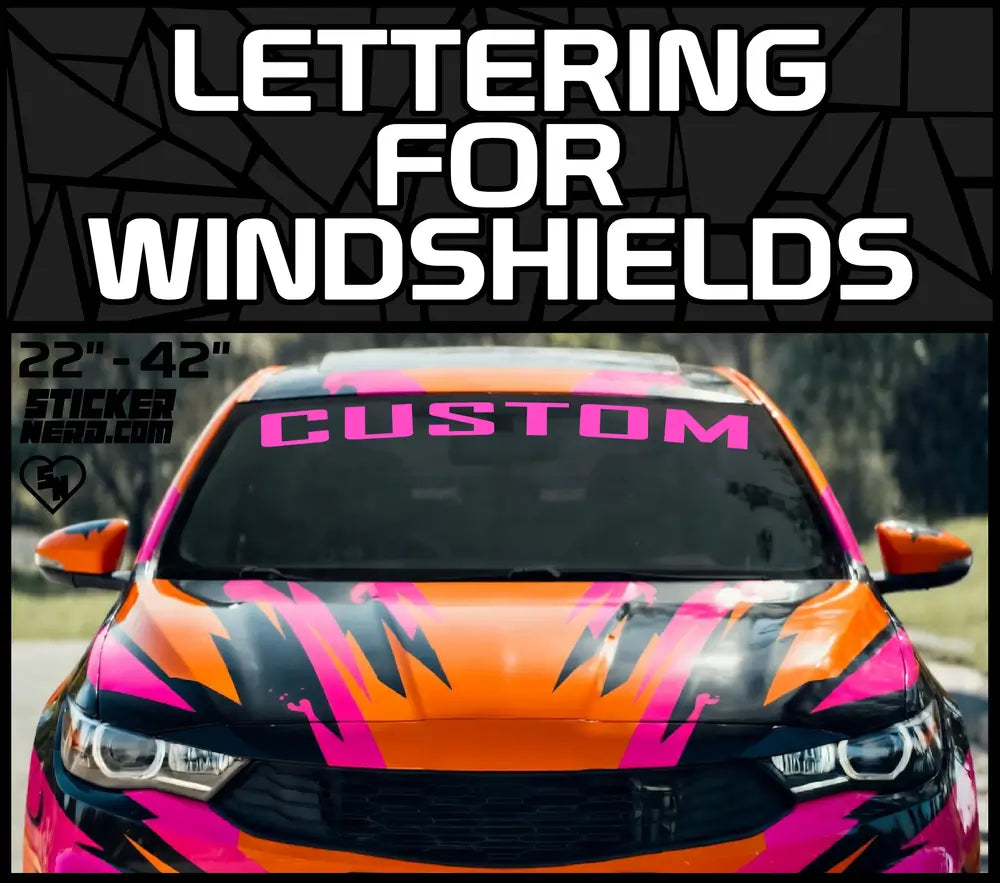Lettering For Windshield Stickers - Vinyl Banner Window Decals