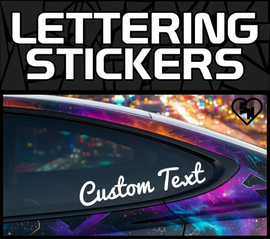 Lettering Stickers - Vinyl Car Window Decals 