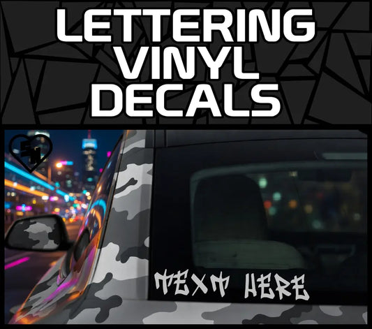 Lettering Vinyl Decals - Custom Car Stickers