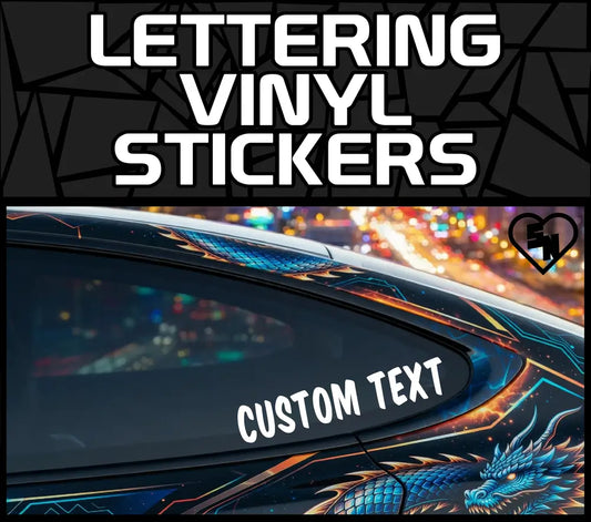 Lettering Vinyl Stickers - Custom Car Decals