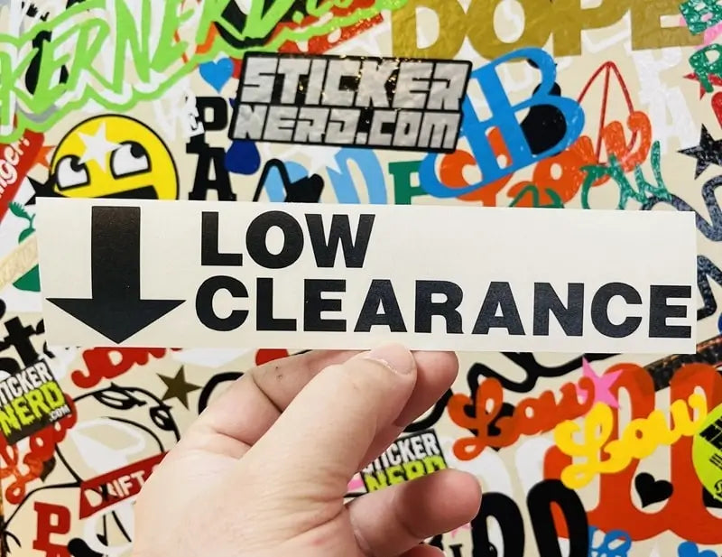 Low Clearance Sticker - Stance Window Decal