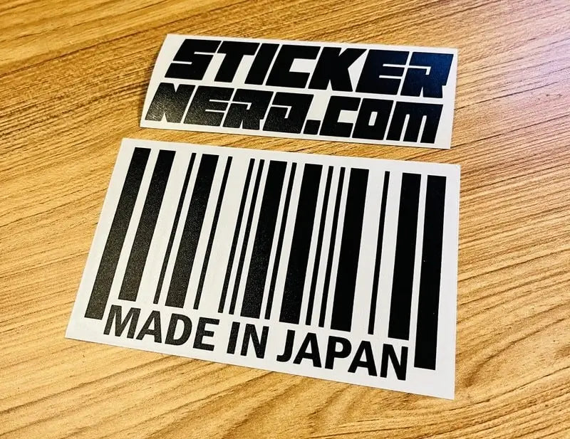 Made In Japan Bar Code Decal 