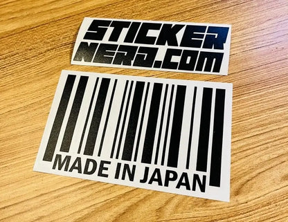 Made In Japan Bar Code Decal 
