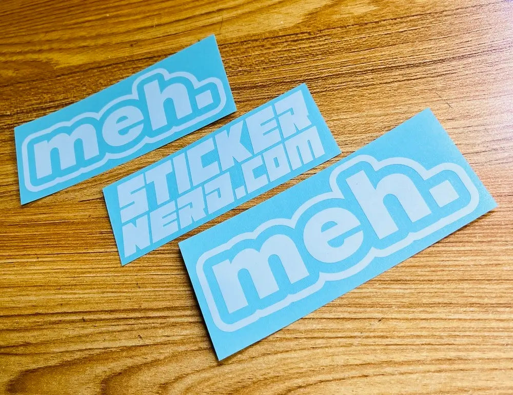 Funny Meh Decal - Vinyl Window Sticker