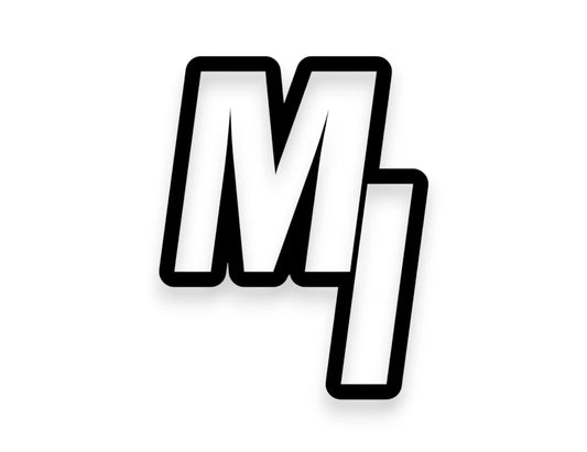 MI State Initials Sticker - STICKERNERD.COM