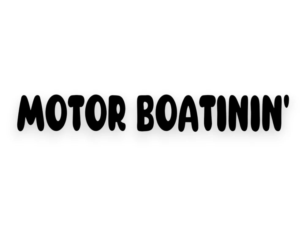 Funny Motor Boatin' Sticker