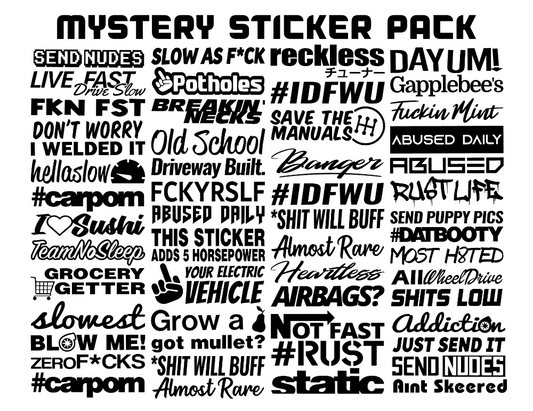 Mystery Sticker Pack - Vinyl JDM Car Decals - STICKERNERD
