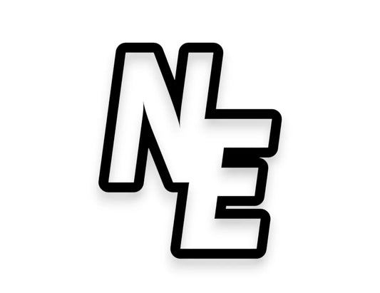 NE State Initials Sticker - STICKERNERD.COM