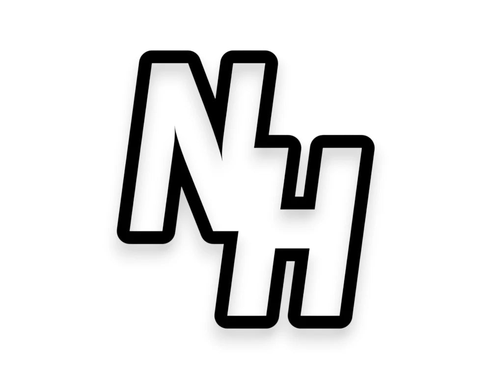 NH State Initials Sticker - STICKERNERD.COM