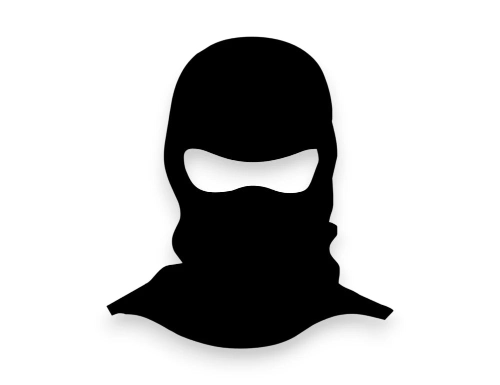Ninja Warrior Sticker - A ninja or stealth warrior - ski mask decal