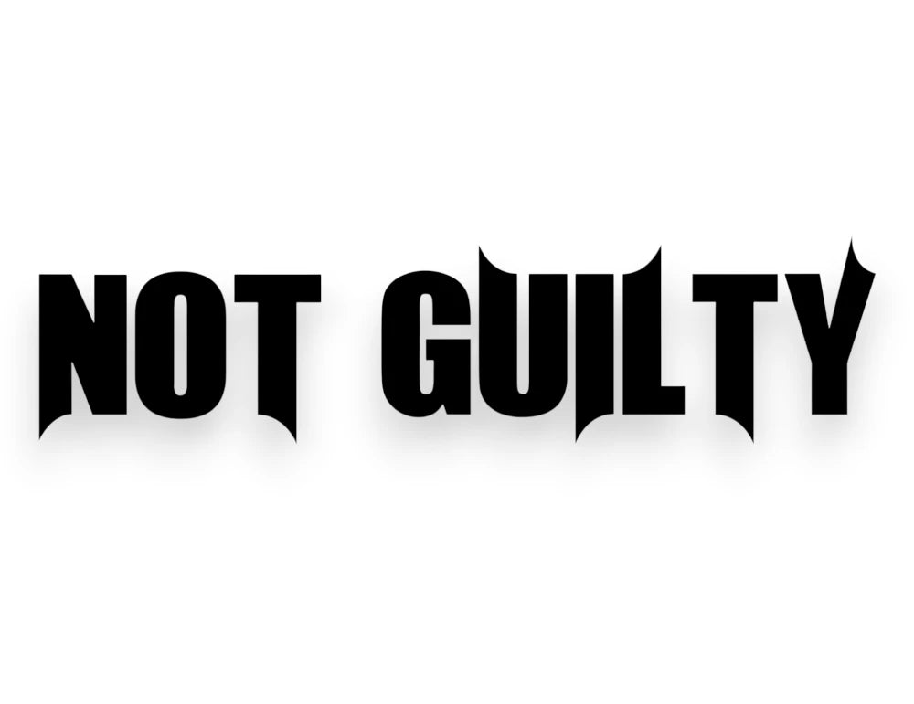 Not Guilty Sticker - StickerNerd.com