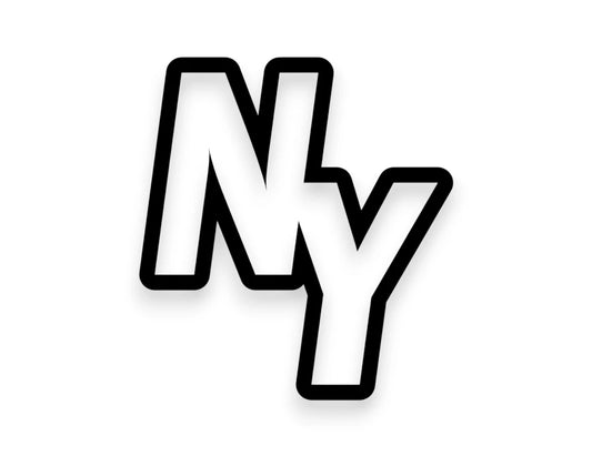 NY State Initials Sticker - STICKERNERD.COM