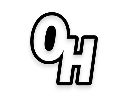 OH State Initials Sticker - STICKERNERD.COM