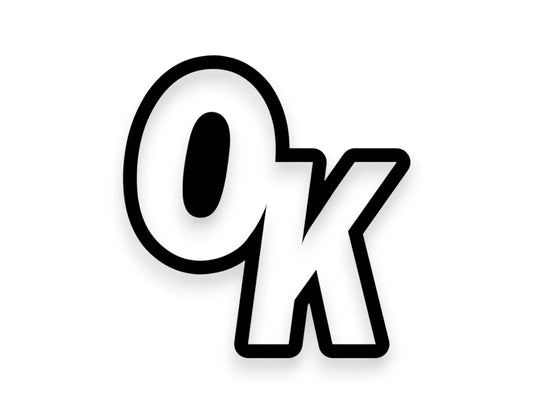 OK State Initials Sticker - STICKERNERD.COM