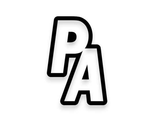 PA State Initials Sticker - STICKERNERD.COM
