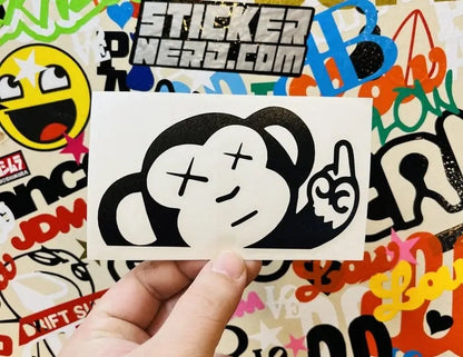 Peeking Monkey Decal - Window Sticker