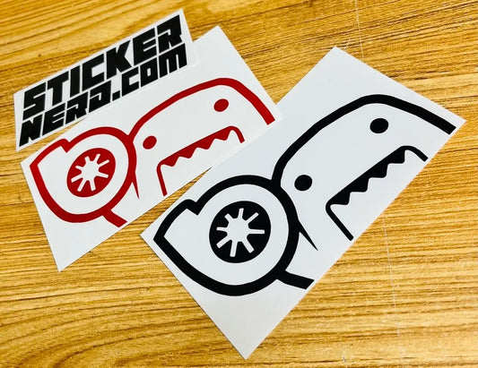 Peeking Turbo Sticker - Window Decal 