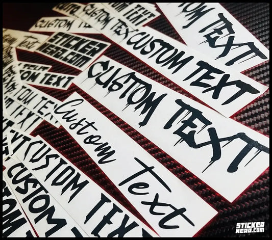 Custom Permanent Decals - Vinyl Transfer Stickers