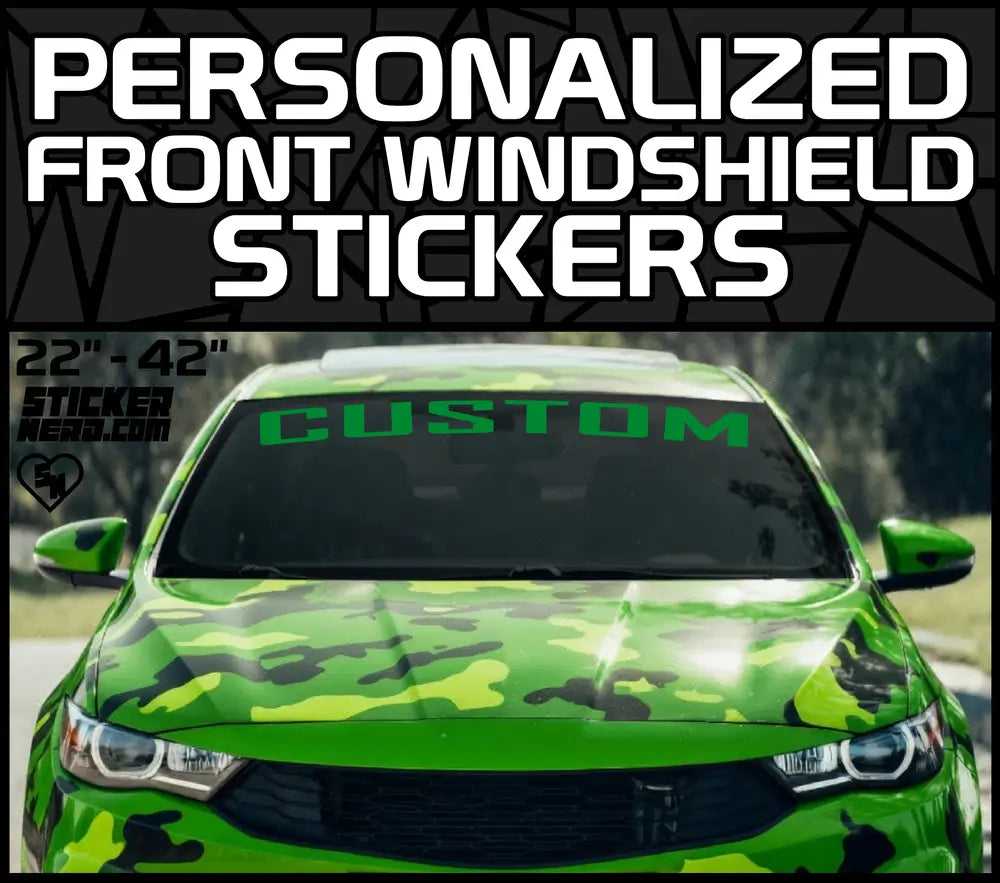 Personalized Front Windshield Stickers - Custom Windshield Banners And Stickers