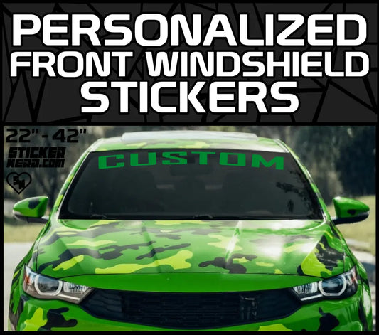 Personalized Front Windshield Stickers - Custom Windshield Banners And Stickers