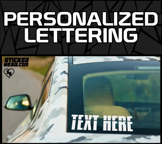 Personalized Vinyl Lettering Stickers For Car And Truck Glass Or Any Smooth Surface - StickerNerd