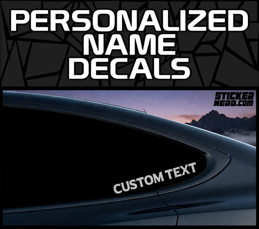 Personalized Name Decals - Vinyl Car Window Stickers