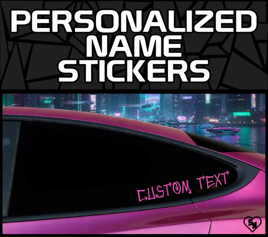 Personalized Name Stickers - Vinyl Car Window Decals
