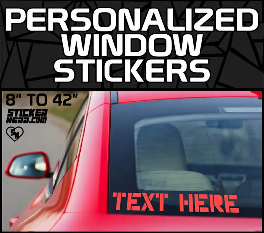 Personalized Window Stickers - Custom Car Decals 
