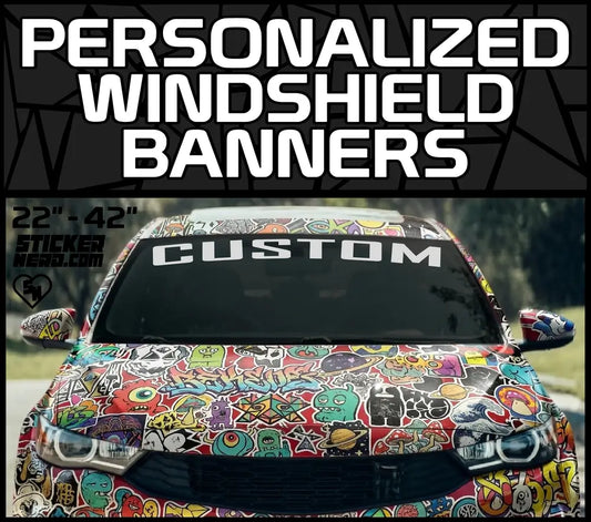 Personalized Windshield Banners - Design Custom Stickers And Decals Online