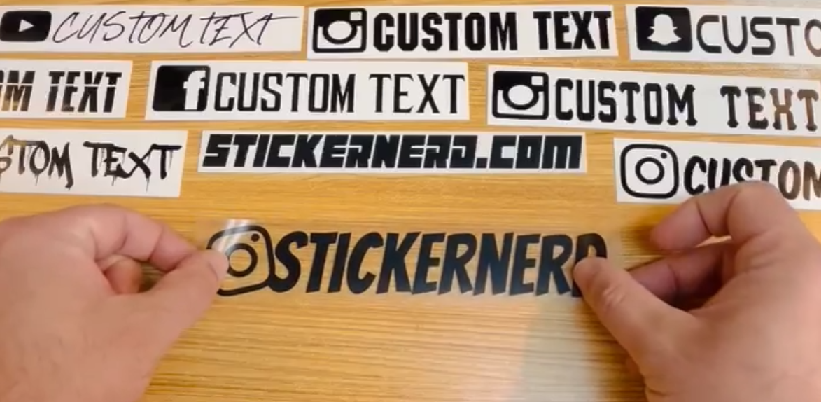 Load video: CUSTOM SOCIAL MEDIA STICKERS