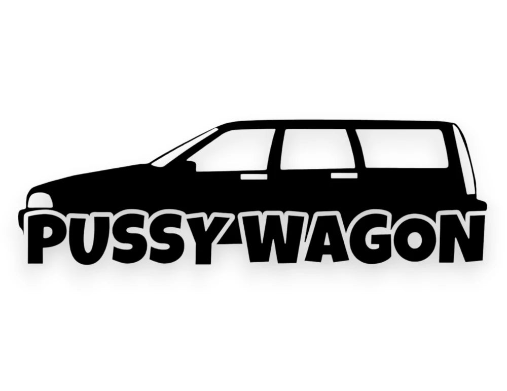 Pussy Wagon Sticker - Window Decal - STICKERNERD.COM