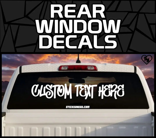 Custom Rear Window Decals - Vinyl Stickers And Custom Banners 