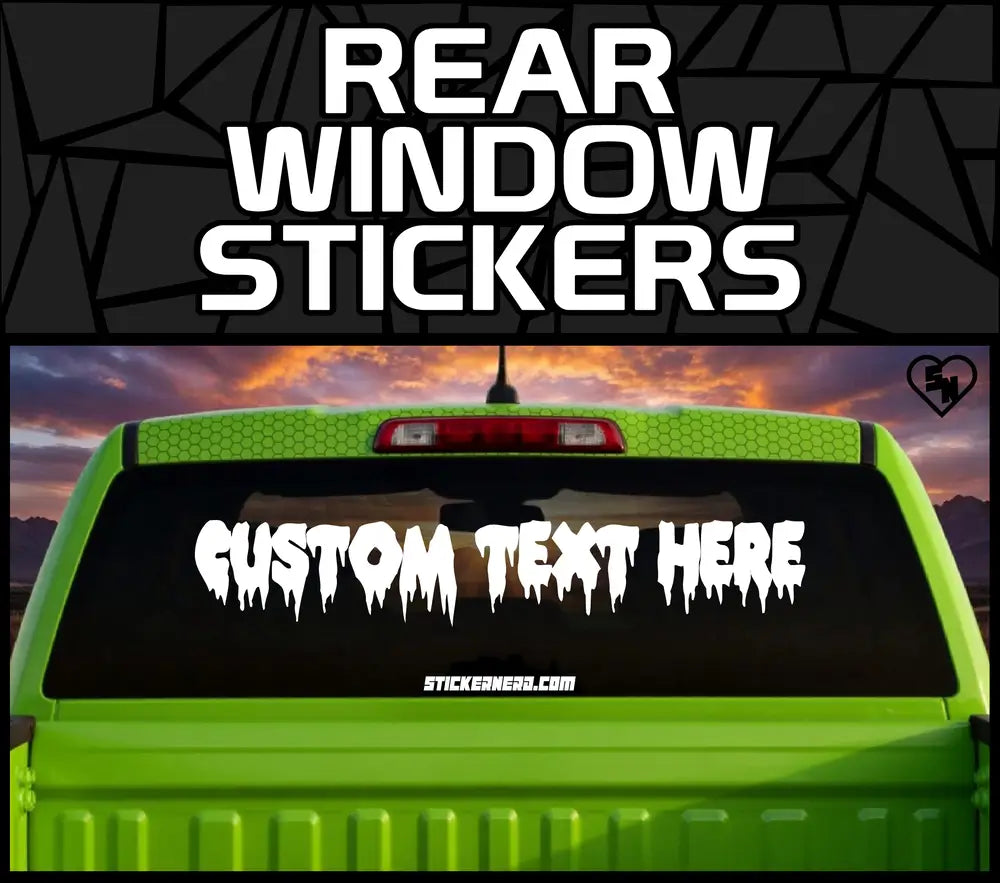 Custom Rear Window Stickers - Vinyl Decals And Custom Banners