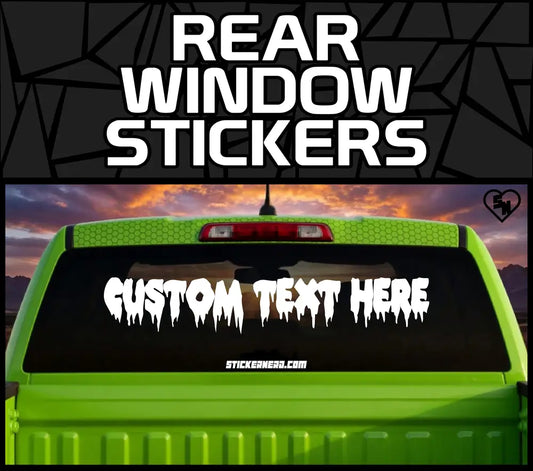 Custom Rear Window Stickers - Vinyl Decals And Custom Banners