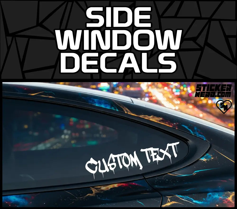 Side Window Decals - Custom Vinyl Car Stickers