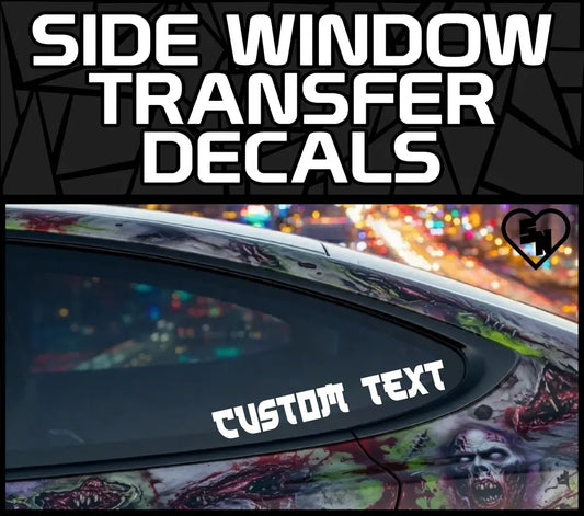 Side Window Transfer Decals - Custom Vinyl Stickers