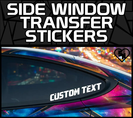 Side Window Transfer Stickers - Custom Vinyl Car Decals