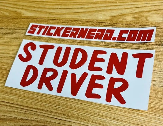 Student Driver Decal - Student Driver Sign - Funny Window Sticker For Cars 