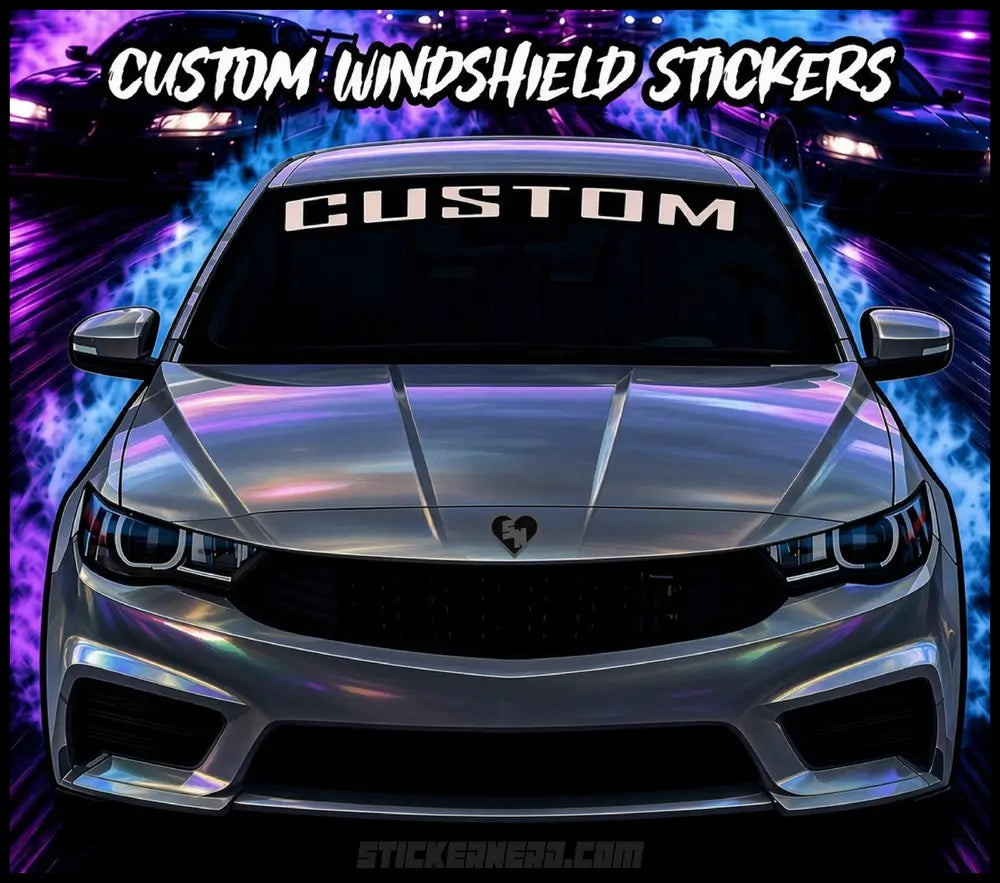 Custom Text Banners - Custom Windshield Stickers And Decals