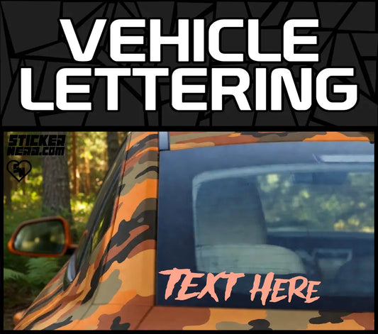 Vehicle Lettering Stickers - Vinyl Window Decals