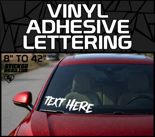 Custom Vinyl Adhesive Lettering - Car Window Decals And Stickers