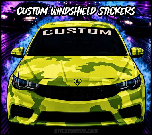 Custom Vinyl Windshield Banners - Custom Windshield Stickers And Decals