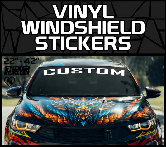 Vinyl Windshield Stickers - Car Window Banners And Decals