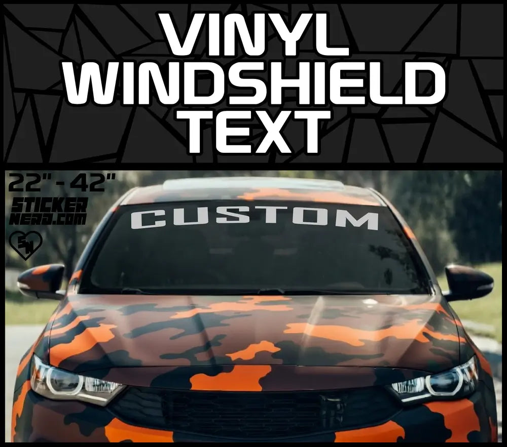 Custom Vinyl Windshield Text - Design Online - Stickers For Cars And Trucks
